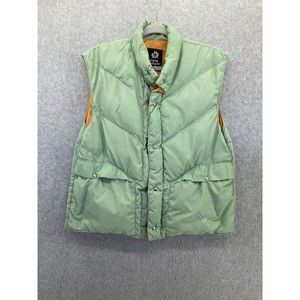 Alpine Designs Women's Down Vest Size Medium Solid Mint Green Sleeveless